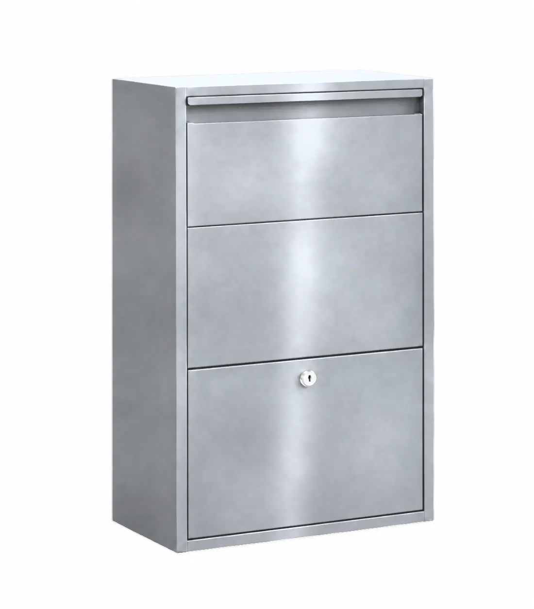 Boîte à colis Format Étroit acier galvanisé – photo 1 – sur fond blanc [Acier galvanisé]